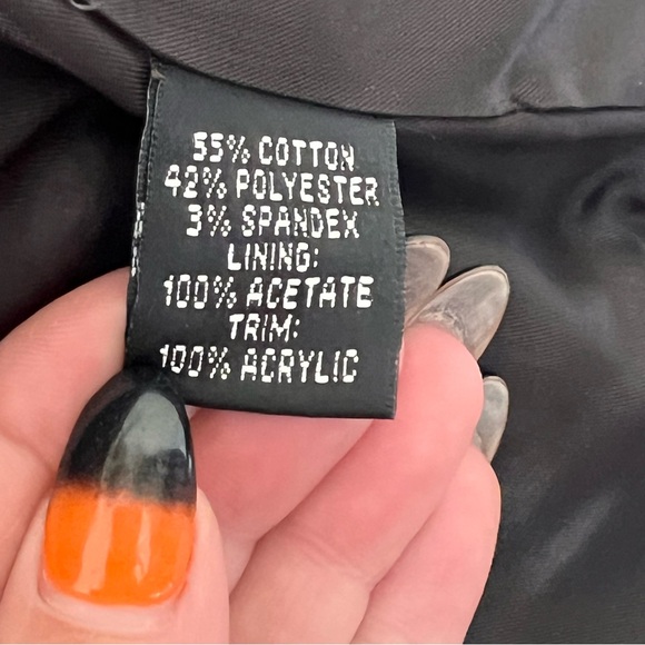 Vintage Company by Ellen Tracy Women’s Black Fringed Jacket/Blazer Size 12 - Picture 8 of 9